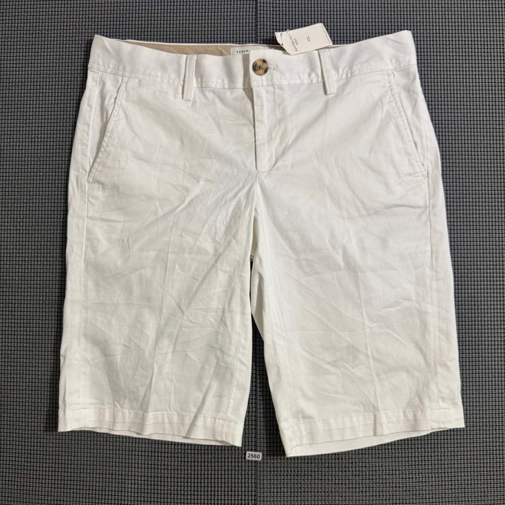Banana Republic Womens White Stretch Shorts Size 10 Tall NWT
